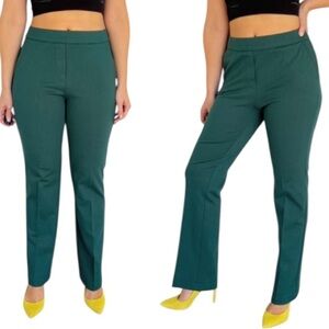 Jules & Leopold green stretch pull on bootcut trouser dress pants size small